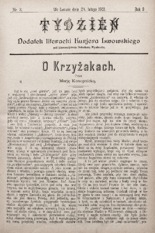 Tydzień : dodatek literacki „Kurjera Lwowskiego”. 1901, nr 8