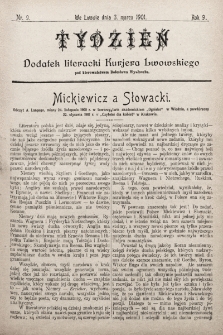 Tydzień : dodatek literacki „Kurjera Lwowskiego”. 1901, nr 9