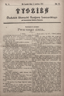 Tydzień : dodatek literacki „Kurjera Lwowskiego”. 1901, nr 14