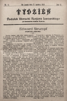 Tydzień : dodatek literacki „Kurjera Lwowskiego”. 1901, nr 16