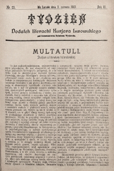Tydzień : dodatek literacki „Kurjera Lwowskiego”. 1901, nr 23