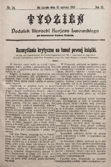Tydzień : dodatek literacki „Kurjera Lwowskiego”. 1901, nr 24