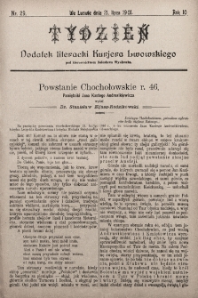 Tydzień : dodatek literacki „Kurjera Lwowskiego”. 1901, nr 29