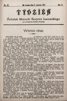 Tydzień : dodatek literacki „Kurjera Lwowskiego”. 1901, nr 32