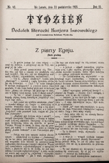 Tydzień : dodatek literacki „Kurjera Lwowskiego”. 1901, nr 42