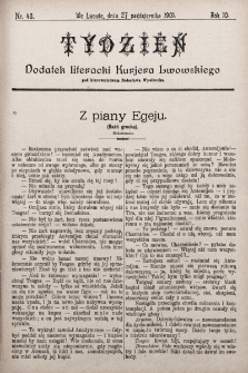 Tydzień : dodatek literacki „Kurjera Lwowskiego”. 1901, nr 43