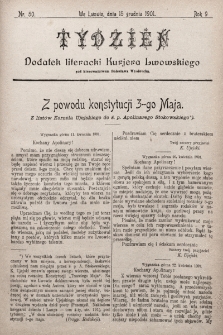 Tydzień : dodatek literacki „Kurjera Lwowskiego”. 1901, nr 50