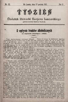 Tydzień : dodatek literacki „Kurjera Lwowskiego”. 1901, nr 52
