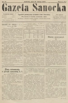 Gazeta Sanocka : tygodnik poświęcony sprawom ziemi Sanockiej. 1905, nr 61