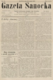 Gazeta Sanocka : tygodnik poświęcony sprawom ziemi Sanockiej. 1905, nr 74
