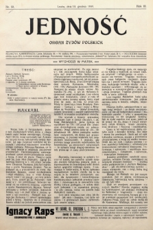 Jedność : organ żydów polskich. 1909, nr 50