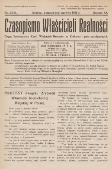 Czasopismo Właścicieli Realności. 1932, nr 2
