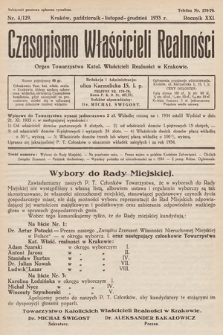 Czasopismo Właścicieli Realności. 1933, nr 4