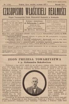 Czasopismo Właścicieli Realności. 1937, nr 3