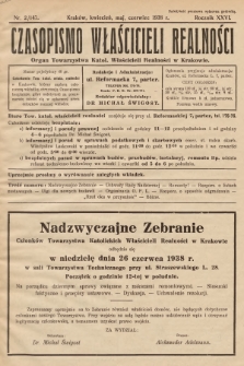 Czasopismo Właścicieli Realności.1938, nr 2