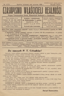 Czasopismo Właścicieli Realności. 1939, nr 2