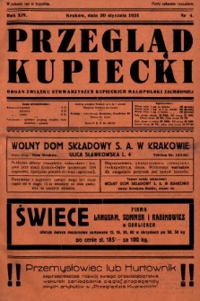 Przegląd Kupiecki : organ Związku Stowarzyszeń Kupieckich Małopolski Zachodniej. 1931, nr 4
