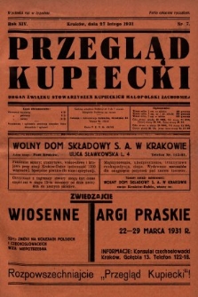 Przegląd Kupiecki : organ Związku Stowarzyszeń Kupieckich Małopolski Zachodniej. 1931, nr 7