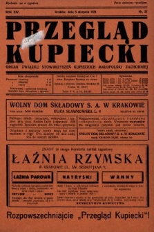 Przegląd Kupiecki : organ Związku Stowarzyszeń Kupieckich Małopolski Zachodniej. 1931, nr 23