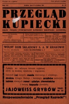 Przegląd Kupiecki : organ Związku Stowarzyszeń Kupieckich Małopolski Zachodniej. 1931, nr 29