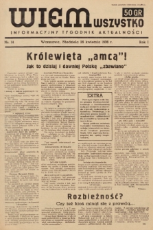 Wiem Wszystko : informacyjny tygodnik aktualności. 1936, nr 14
