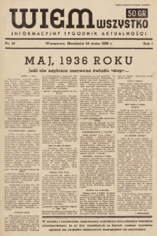 Wiem Wszystko : informacyjny tygodnik aktualności. 1936, nr 18