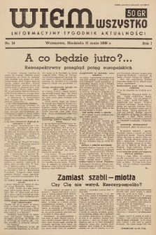 Wiem Wszystko : informacyjny tygodnik aktualności. 1936, nr 19