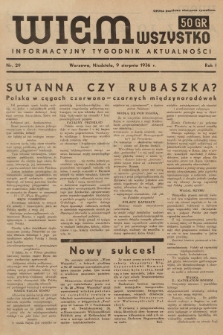 Wiem Wszystko : informacyjny tygodnik aktualności. 1936, nr 29