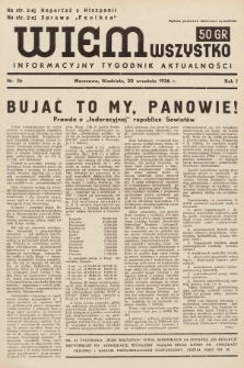 Wiem Wszystko : informacyjny tygodnik aktualności. 1936, nr 36