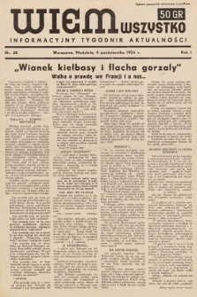 Wiem Wszystko : informacyjny tygodnik aktualności. 1936, nr 38