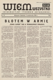 Wiem Wszystko : informacyjny tygodnik aktualności. 1936, nr 39