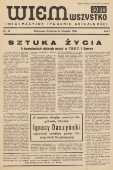 Wiem Wszystko : informacyjny tygodnik aktualności. 1936, nr 44