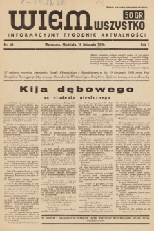 Wiem Wszystko : informacyjny tygodnik aktualności. 1936, nr 45