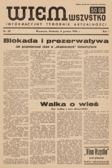 Wiem Wszystko : informacyjny tygodnik aktualności. 1936, nr 48