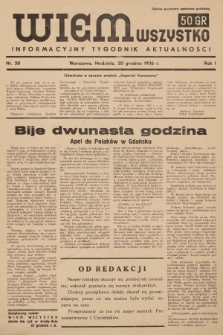 Wiem Wszystko : informacyjny tygodnik aktualności. 1936, nr 50