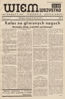 Wiem Wszystko : informacyjny tygodnik aktualności. 1937, nr 2