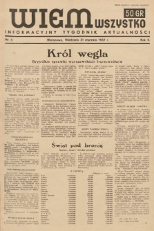 Wiem Wszystko : informacyjny tygodnik aktualności. 1937, nr 5