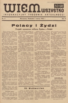 Wiem Wszystko : informacyjny tygodnik aktualności. 1937, nr 9