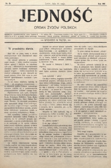 Jedność : organ żydów polskich. 1907, nr 10