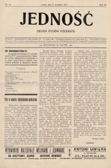 Jedność : organ żydów polskich. 1910, nr 35