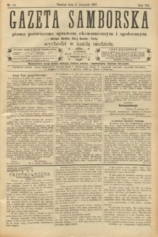 Gazeta Samborska : pismo poświęcone sprawom ekonomicznym i społecznym okręgu: Sambor, Stary Sambor, Turka. 1907, nr 44
