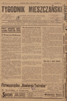 Tygodnik Mieszczański : czasopismo społeczne i polityczne : organ mieszczaństwa polskiego. 1912, nr 1