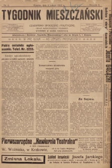 Tygodnik Mieszczański : czasopismo społeczne i polityczne : organ mieszczaństwa polskiego. 1912, nr 6