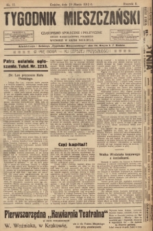 Tygodnik Mieszczański : czasopismo społeczne i polityczne : organ mieszczaństwa polskiego. 1912, nr 11