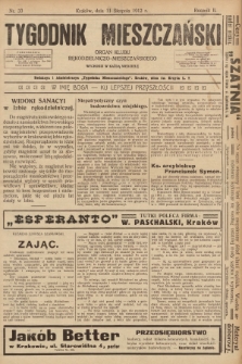 Tygodnik Mieszczański : organ Klubu Rękodzielniczo-Mieszczańskiego. 1912, nr 33