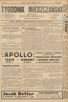 Tygodnik Mieszczański : organ Klubu Rękodzielniczo-Mieszczańskiego. 1912, nr 35