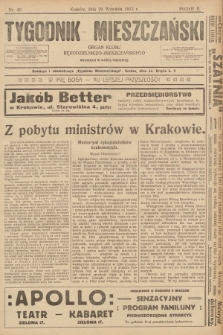 Tygodnik Mieszczański : organ Klubu Rękodzielniczo-Mieszczańskiego. 1912, nr 40