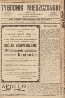 Tygodnik Mieszczański : organ Klubu Rękodzielniczo-Mieszczańskiego. 1913, nr 7