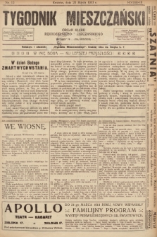 Tygodnik Mieszczański : organ Klubu Rękodzielniczo-Mieszczańskiego. 1913, nr 12