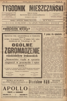 Tygodnik Mieszczański : organ Klubu Rękodzielniczo-Mieszczańskiego. 1913, nr 32